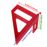Régua Triângulo 45º/90º Alumínio